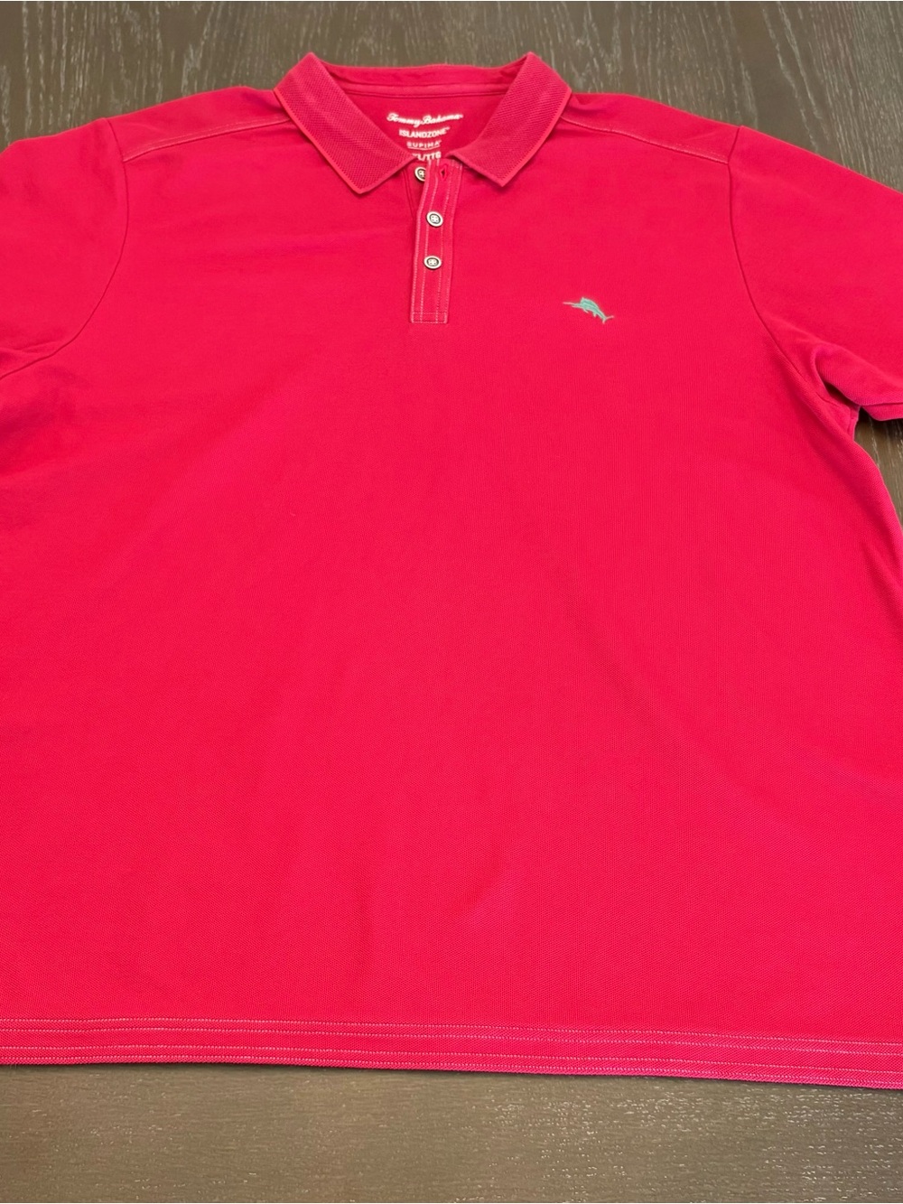 Men’s Tommy Bahama IslandZone Golf Polo Shirt XXL Red With Floral Trim